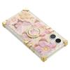For iPhone 16 Case Stylish Flower Butterfly Pattern Ring Kickstand TPU+PC Phone Cover