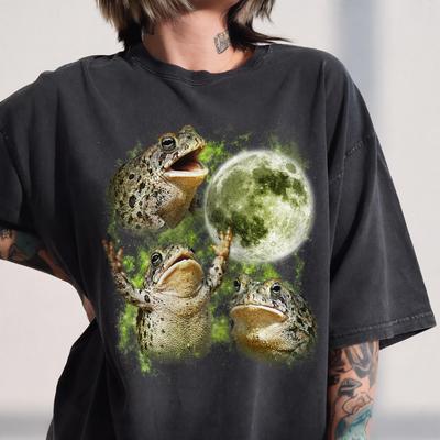 Vintage Toad Moon Shirt, Mystical Amphibian Nature Tee