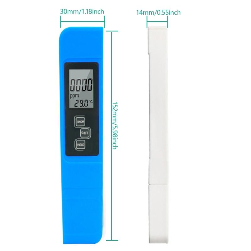 Multifunctional Water Quality Tester Monitors TDS & Temperature ABS Perfect for Household Aquariums Pool & Laboratory