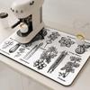 Large Coffee Machine Mat Absorbent Kitchen Dish Drying Mats Dry Drain Pad Tableware Non-slip Draining Placemat Home Decoration