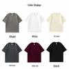 280G Heavy Cotton Short-Sleeve Dropped Shoulder Solid Color T-Shirt for Couples
