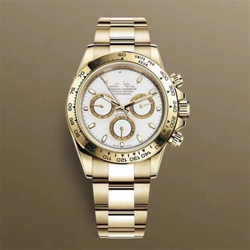 Ceas mecanic Laojia Daytona cu trei cadrane și șase ace pentru bărbați, curea din oțel, ceas multifuncțional, stația de vest, furnizor