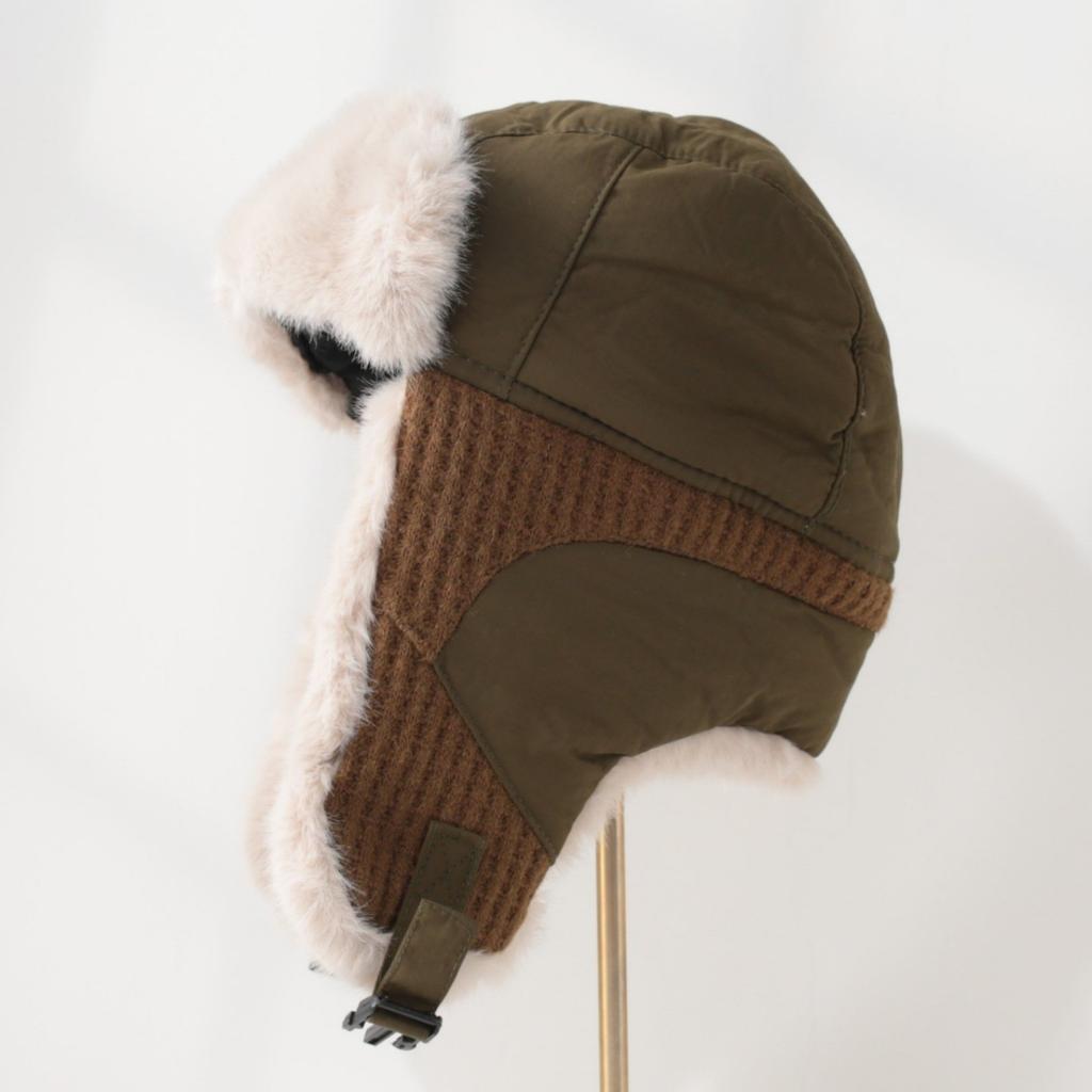 Imitation Fur Mink Hair Hat Female Fall and Winter Plush Fisherman Hat Khaki Senior Show Face Small Warm Ear Protection Lei Feng Hat