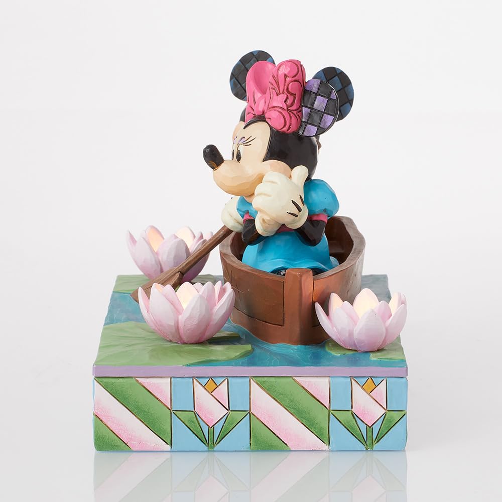 Disney Traditions Mickey Minnie LED Love Rowboat 6016328 &