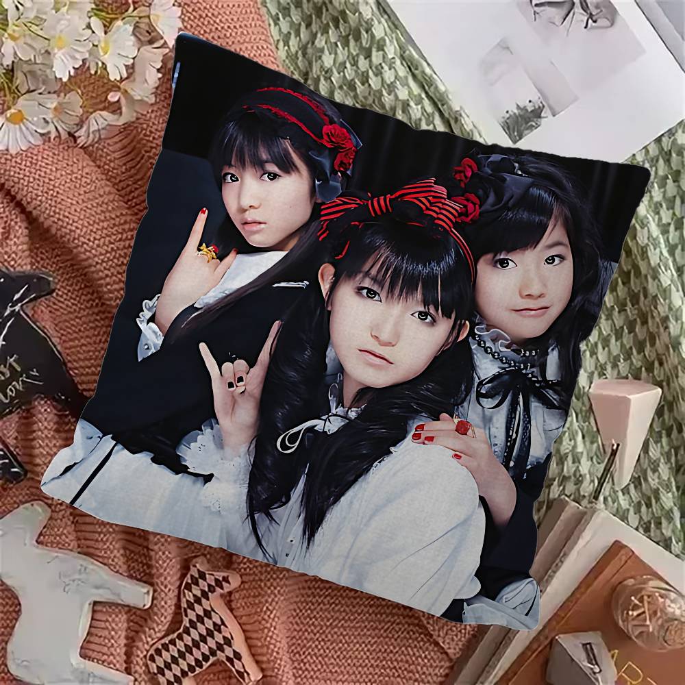 Japanese BBABYMETAL Band Music Cushion Cover Car Throw Pillow Case For Sofa Car Christmas Gift xcm xcm