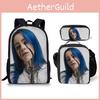 Batoh s velkou kapacitou Billie Eilish s pouzdrem na tužky a svačinovou taškou pro studenty