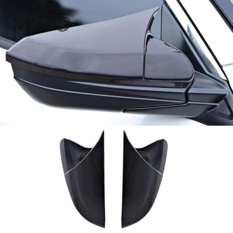 1 Pair For Honda 10th Gen Civic 2016- Rearview Mirror Cap Side Mirror Cover Trims Glossy Black