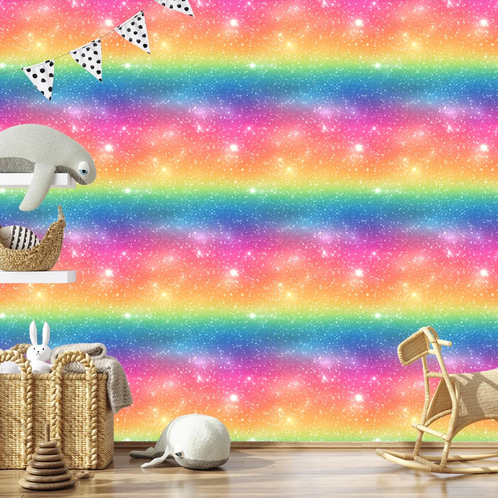 Blue and peach glitter wallpaper for living room and bedroom 50x1000