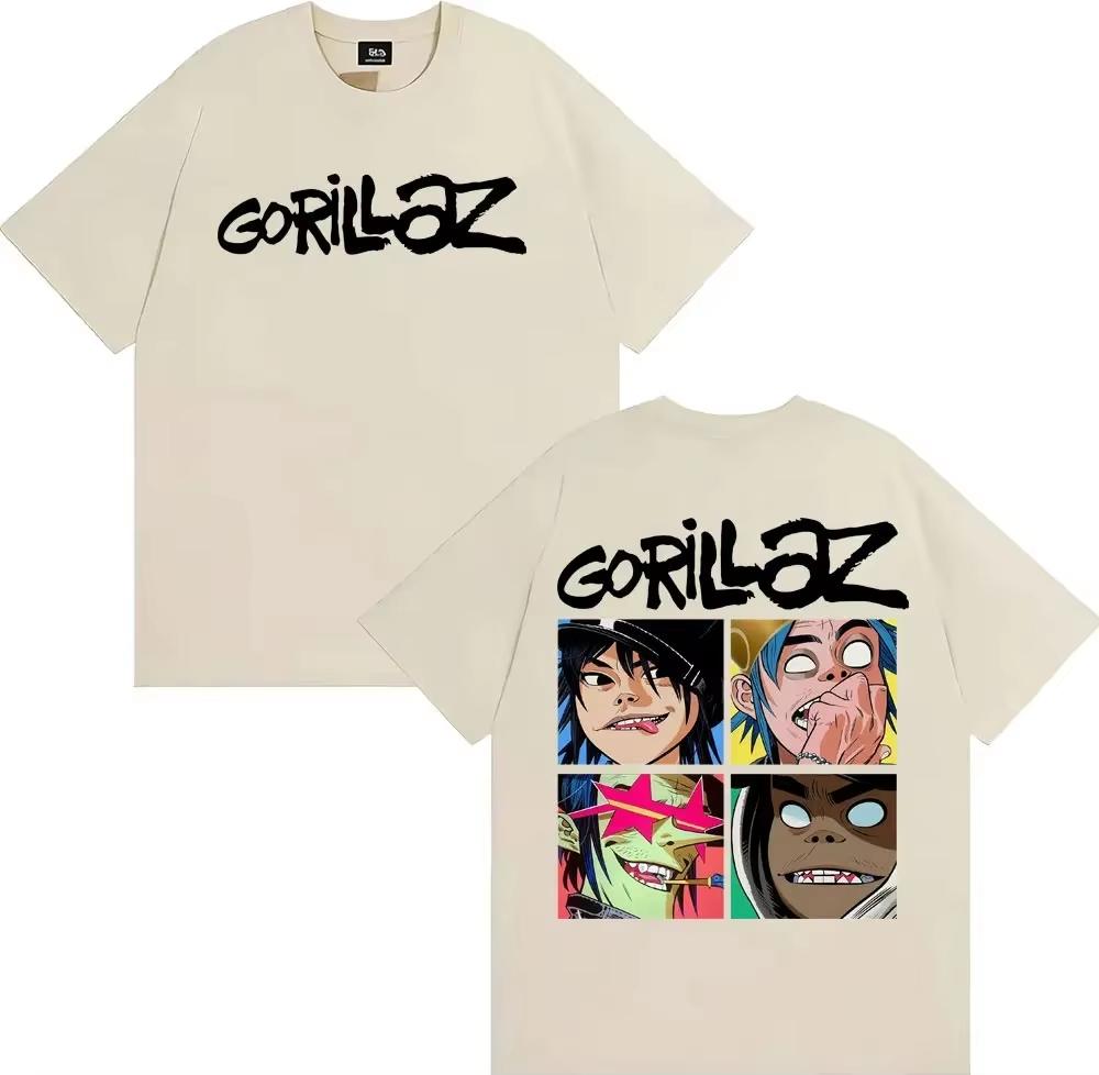 2026 Summer Gorillaz Band Feel Good Inc 2026 Merch T Shirt Cotton Unisex Unisexs Womens TShirt Y2k Popular Casual Fans Tee 2XL