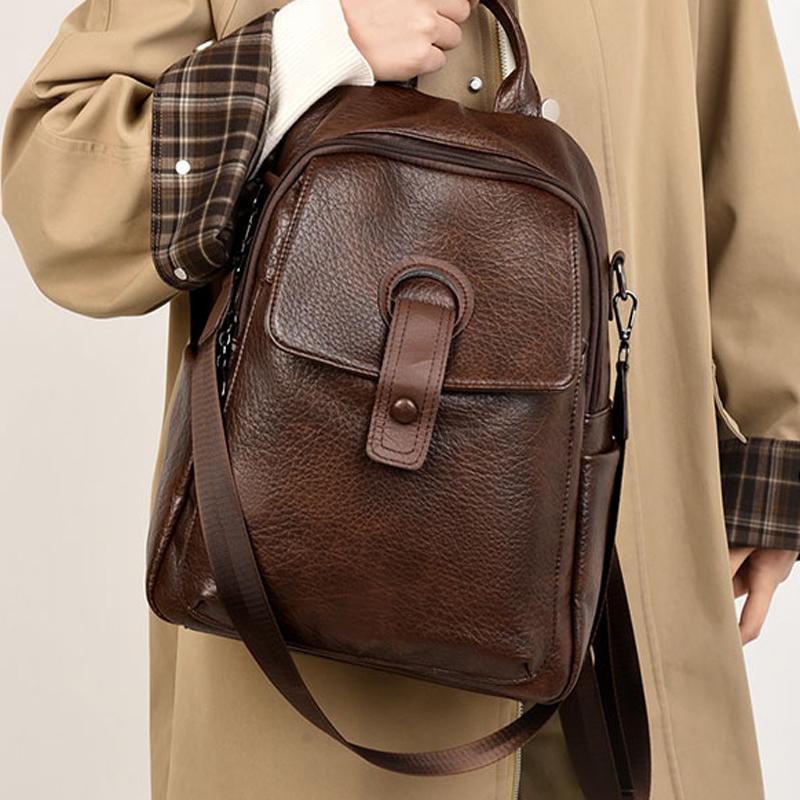 Women's Soft Leather Backpack School Bookbags for Girls Bagpack Large Capacity Designer Travel Rucksack High Quality Mochilas
