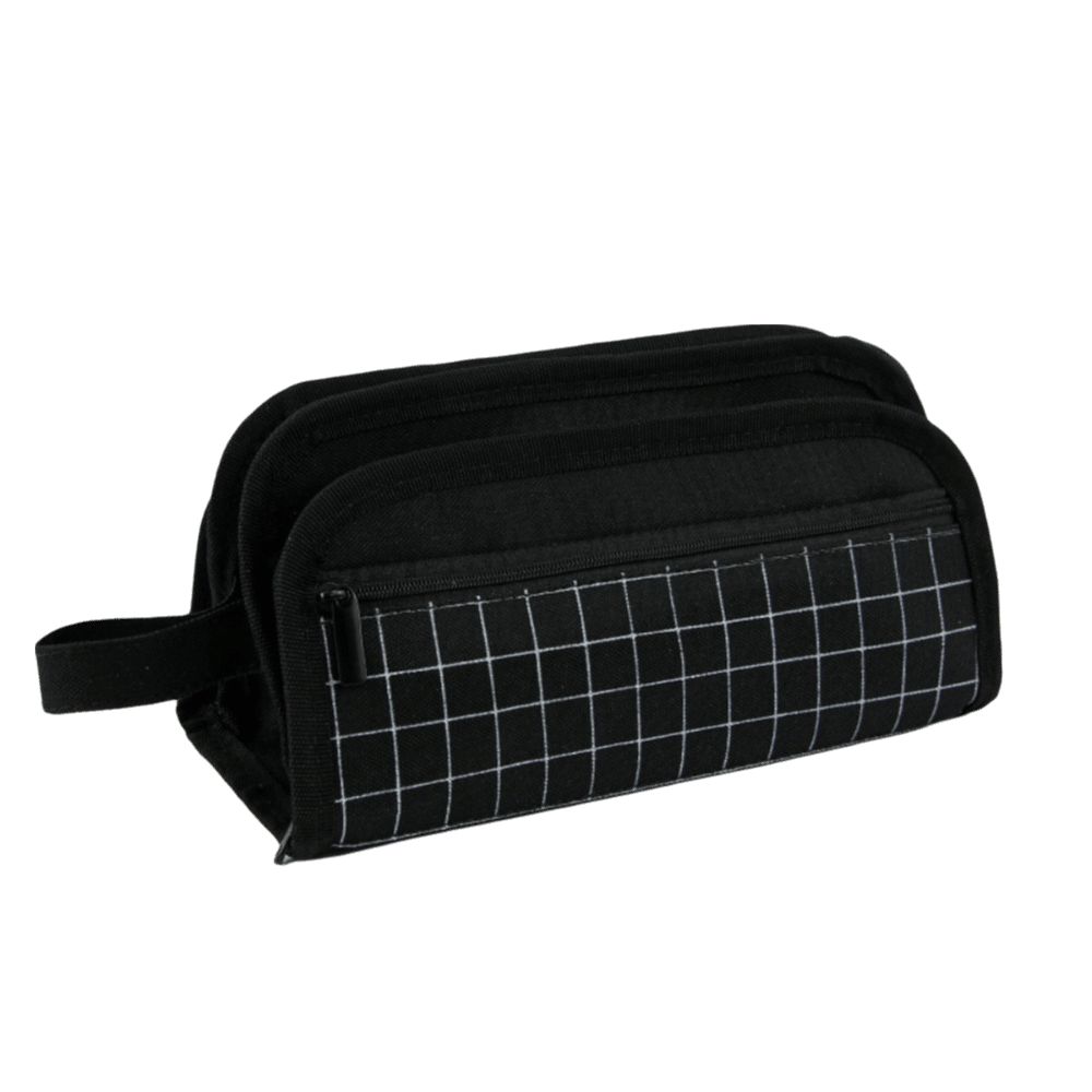 Multi-layer Pen Storage Bag Large-capacity Student Stationary Boxes Grid Pencil Case  Children