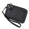 Women's Genuine Leather Mini Wallet Multi-Card Slots Coin Pouch with Keychain Handheld Zip Change Purse Stylish Compact Daily Accessory for Ladies