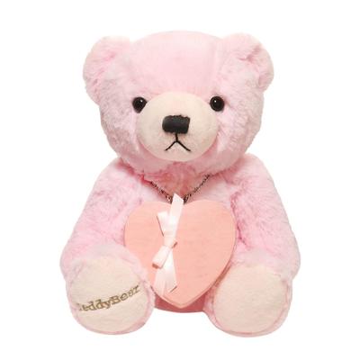 [Sears] Sears Teddy Bear Plush Toy with Heart-Shaped Jewelry Box Gift Set (Pink) Tdt-01-pk