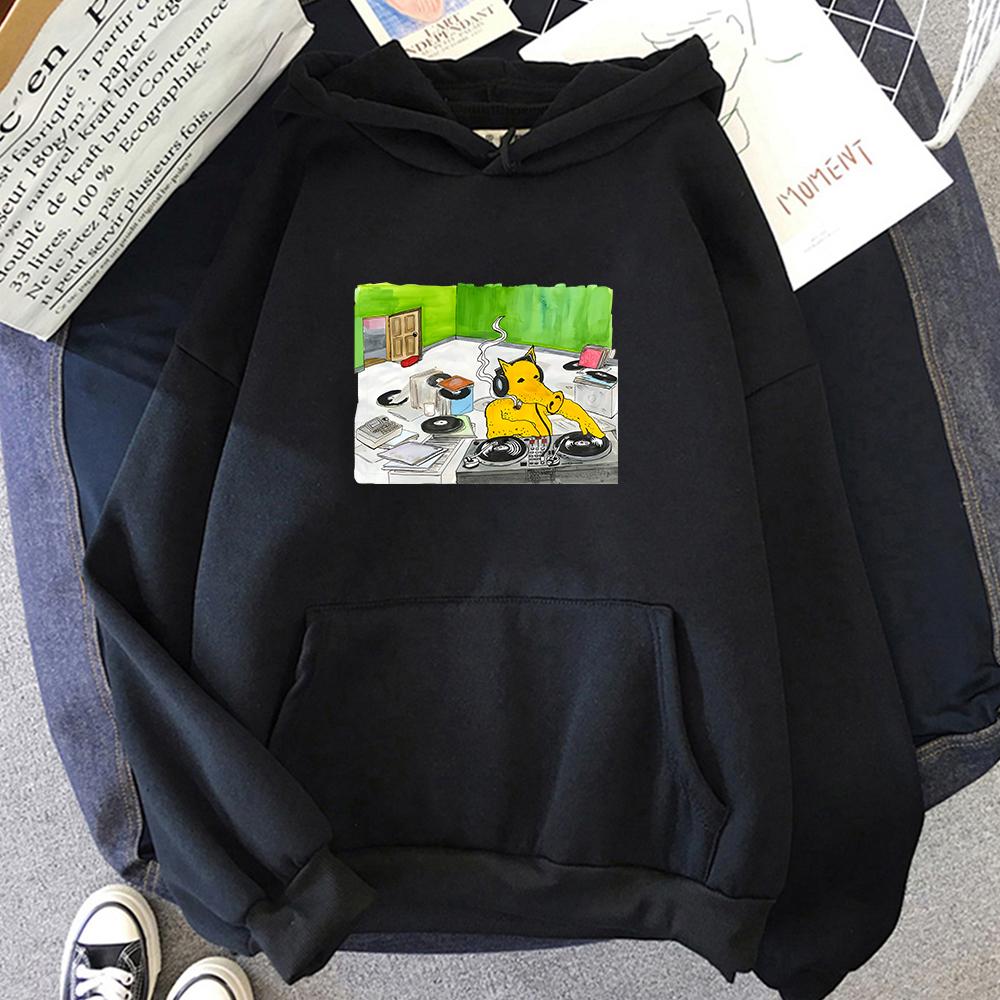 

MF DOOM Толстовка с принтом музыкального альбома Quasimoto Уличная одежда Толстовки с длинными рукавами стандартной посадки Унисекс Одежда унисекс Зимний топ с капюшоном 2XL