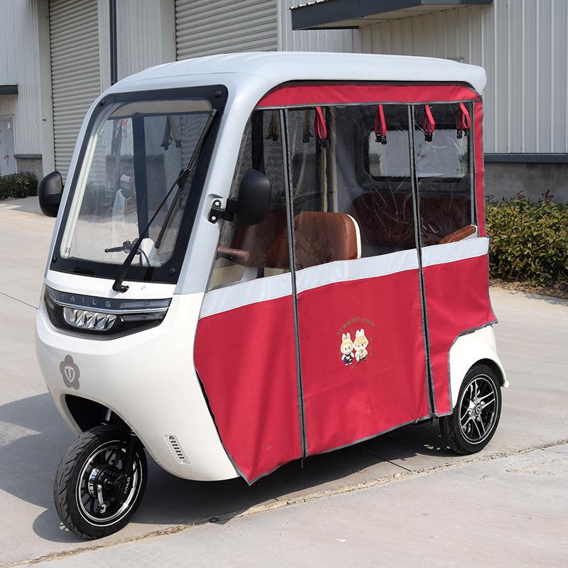 Electric Tricycle Canopy Tent Rain Curtain for Jinpeng Da'an SU7 (X18) - Gray, All-Season