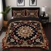 2/3pcs European Palace Style Floral Print Duvet Cover Set (1 Duvet Cover + 1/2 Pillowcase, Without Core), Elegant Retro Pattern