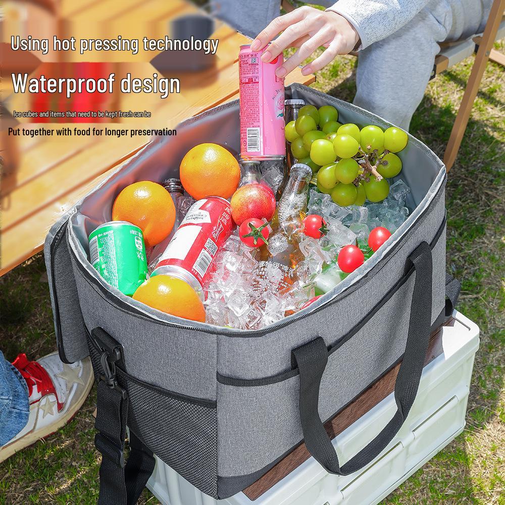 35L Insulated Outdoor Picnic and Lunch Bag – Portable Large Capacity for Fresh Keeping and Camping Ice Packs