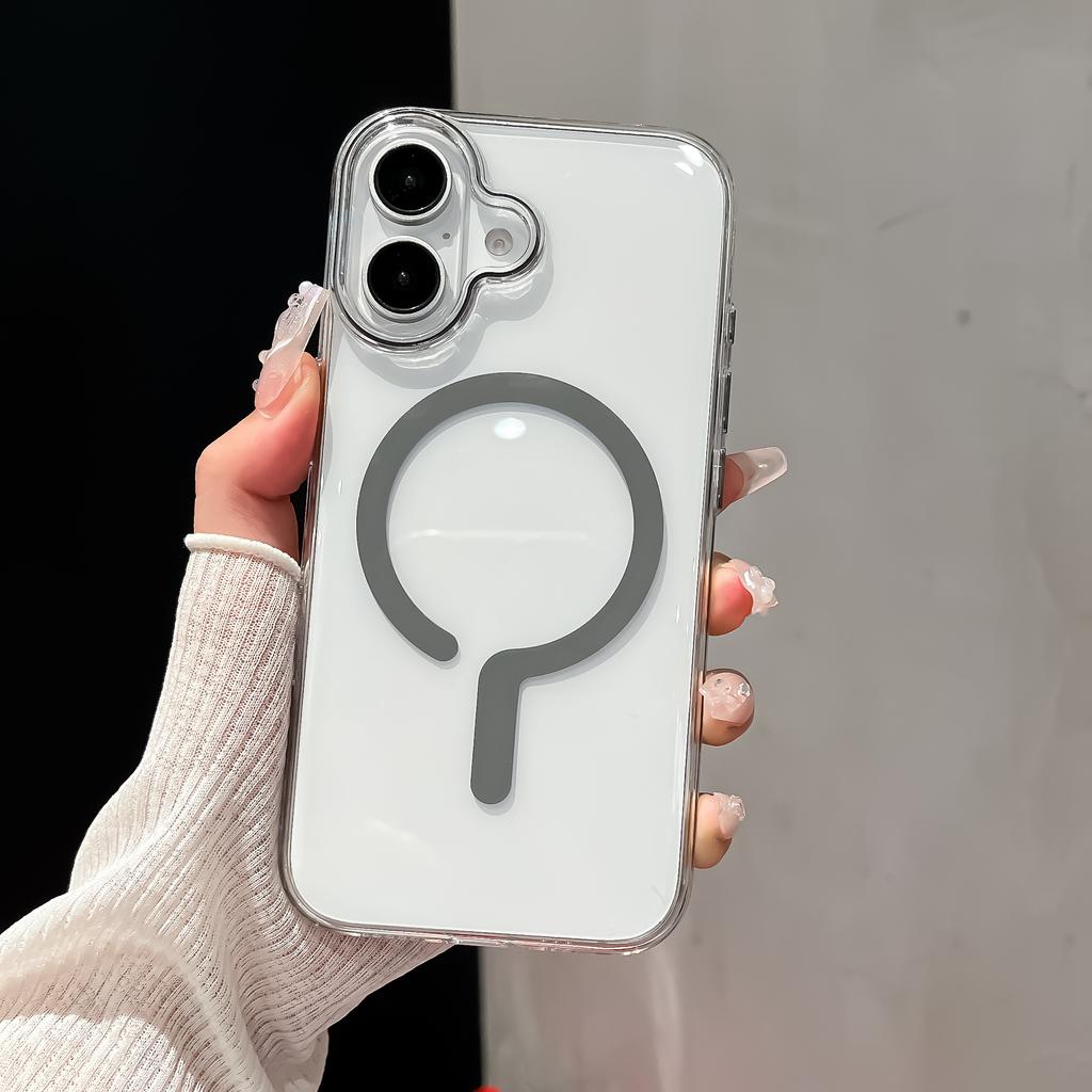 For iPhone 16 Case Compatible with MagSafe Protective TPU+PC Phone Cover