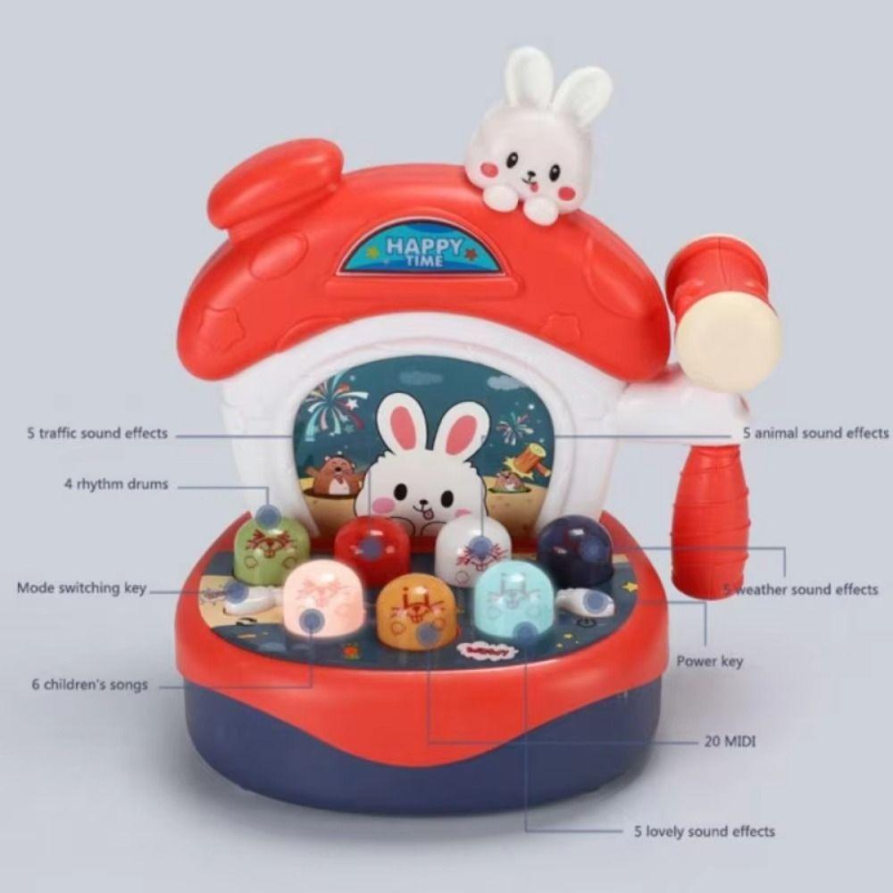 Whack-a-mole Mole Hammering Game Interactive Fun Floor Mice Toys Educational Developmental