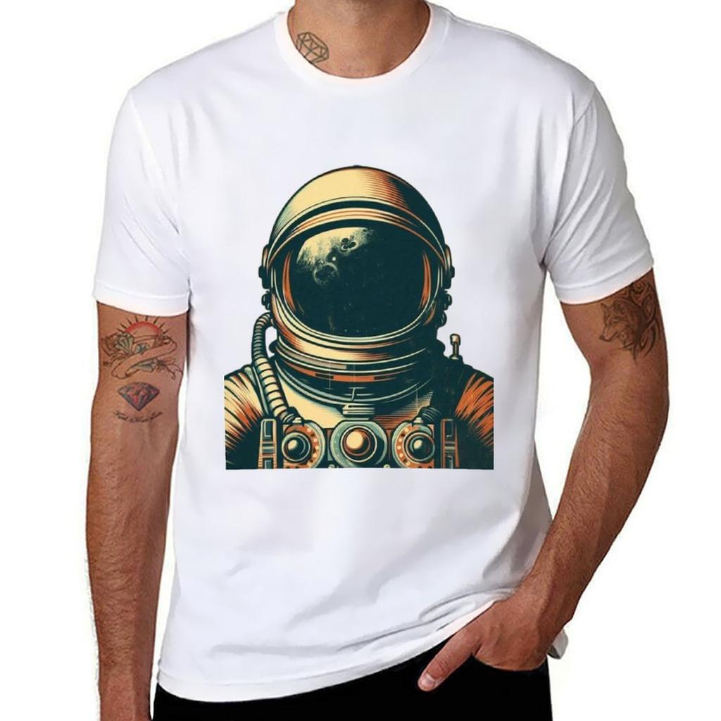 Spaceman T-Shirt Functional Casual Short Sleeve Tee