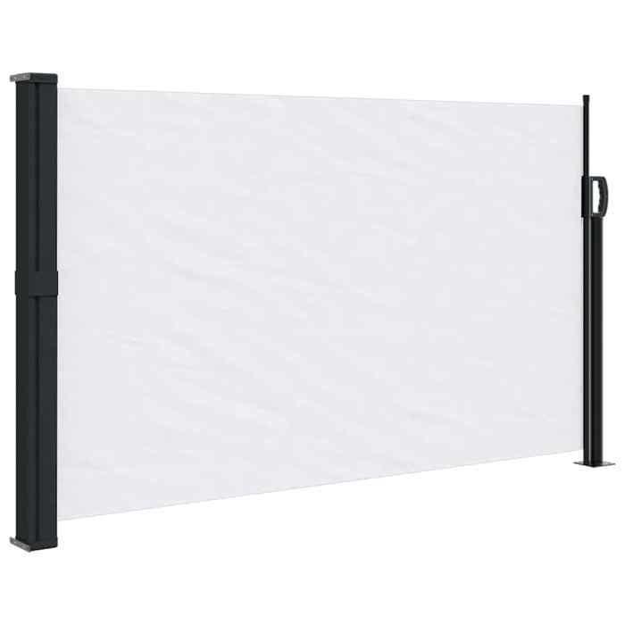 VidaXL Auvent latéral rétractable blanc 120x500 cm, écran d’intimité de jardin, brise-vue de balcon, écran d'extérieur, 4004406
