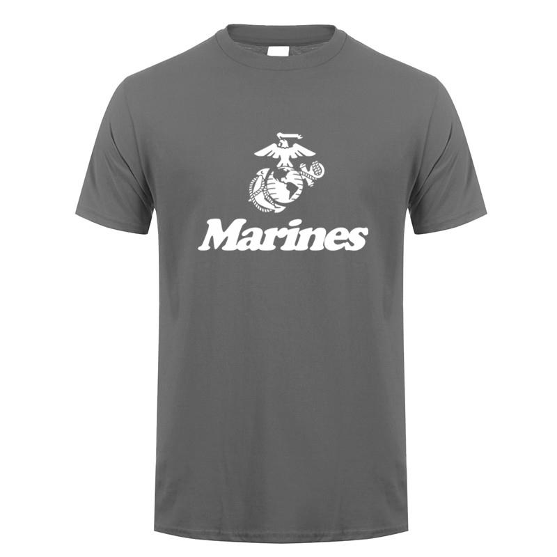 Marine Corps US Marines USMC Militär T-Shirt Sommer Herren Baumwolle Kurzarm T-Shirts T-Shirt Mann Oberteile Tee OT105