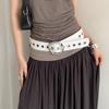 Punk Style Design Sense Wide Belt Female Y2k Personality Advanced Sense With Skirt Jeans Belt PU Leather Belt Accessories