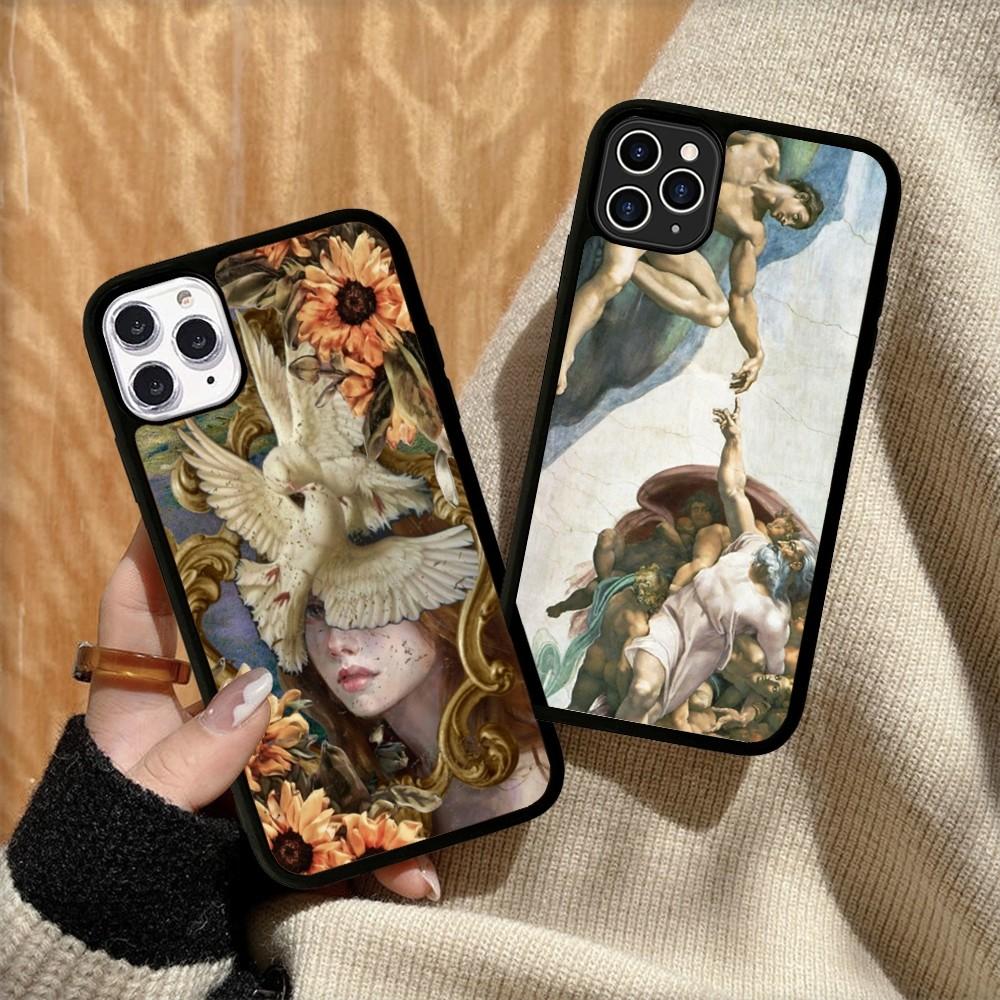 Renaissance Art Phone Case Silicone PC+TPU For For iPhone 11 12 13 14 15 16 Plus Pro Max Cover