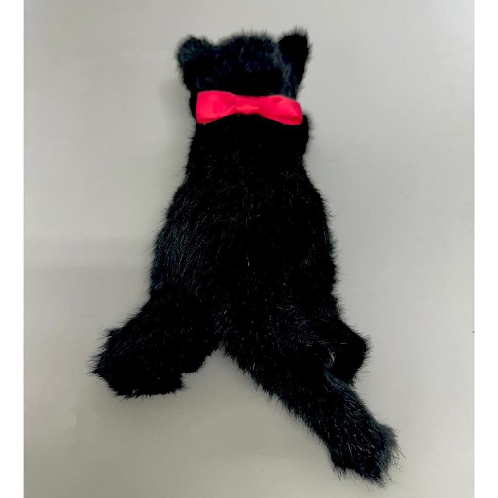 Bamboo Shoot Ribbon Cat Black Plush Toy 15785