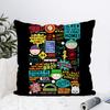 Funny S-South-P-Park Anime Pillow Case Square Pillow Bedroom Sofa Leisure Comfort Cushion Car Living Room Home Decoration