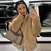 2026 Fall and Winter Women's Comfortable Casual Lazy Style Loose Fleece Pilot Jacket Coat