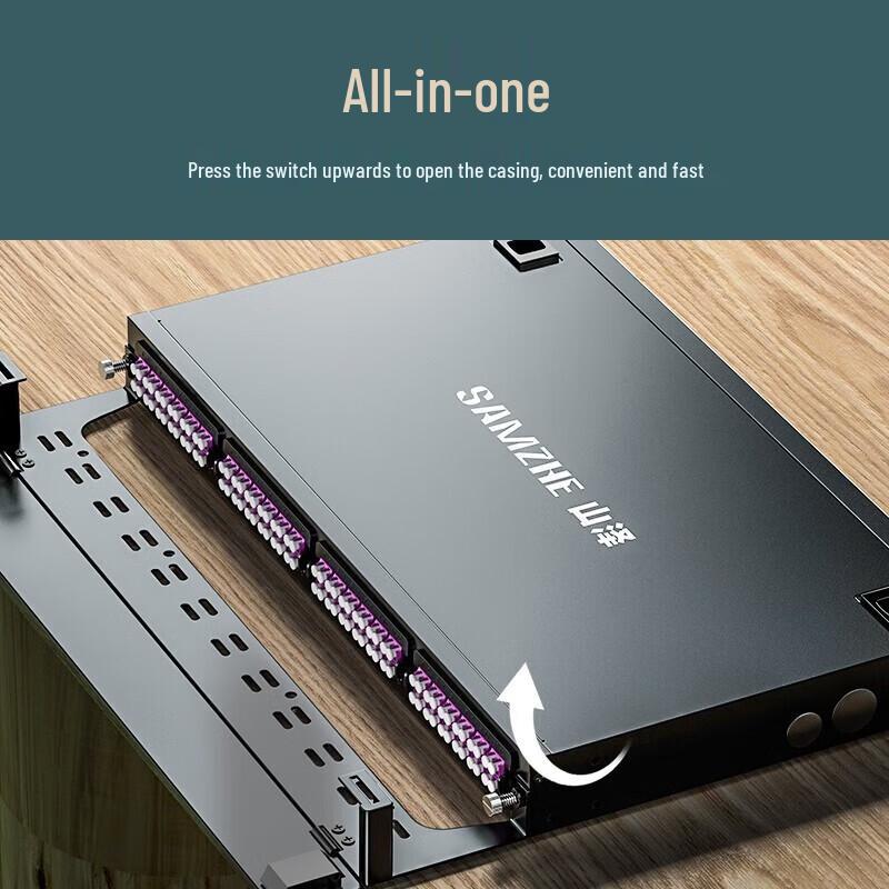 SAMZHE MPO 96-Core OM4 LC Multimode Fiber Optic Patch Panel