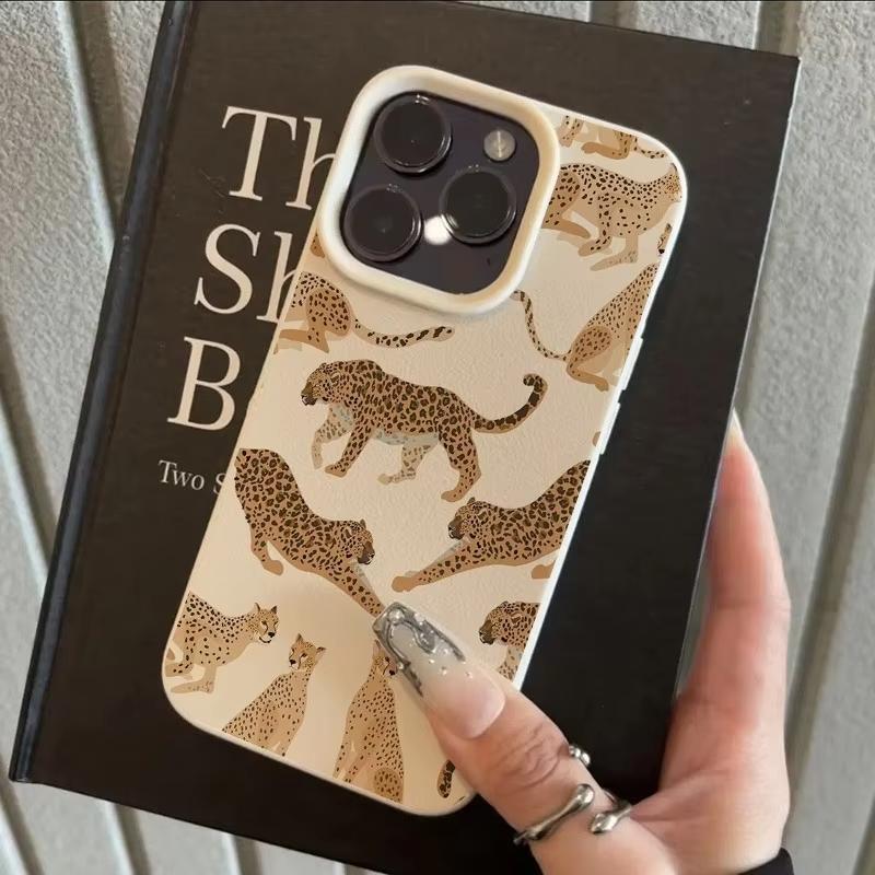 

Pink Leopard Print Design Phone Case for Samsung Galaxy A55 A35 A25 A15 5G A24 A23 A32 A52 A71 A72 A51 4G Cover A14 5G