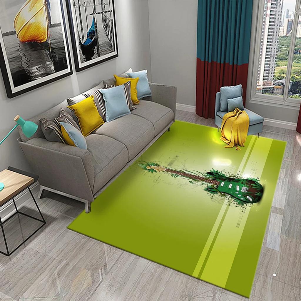 3D Music Carpet Music Instrument Rug for Living Room Bedroom Area Rug Decorative Floor Rugs Carpet Bathroom Non-slip Mat Carpet