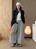 Xu Man Spring/Summer Paris Fashion Plaid Balloon Button Cuff Long Pants for Women