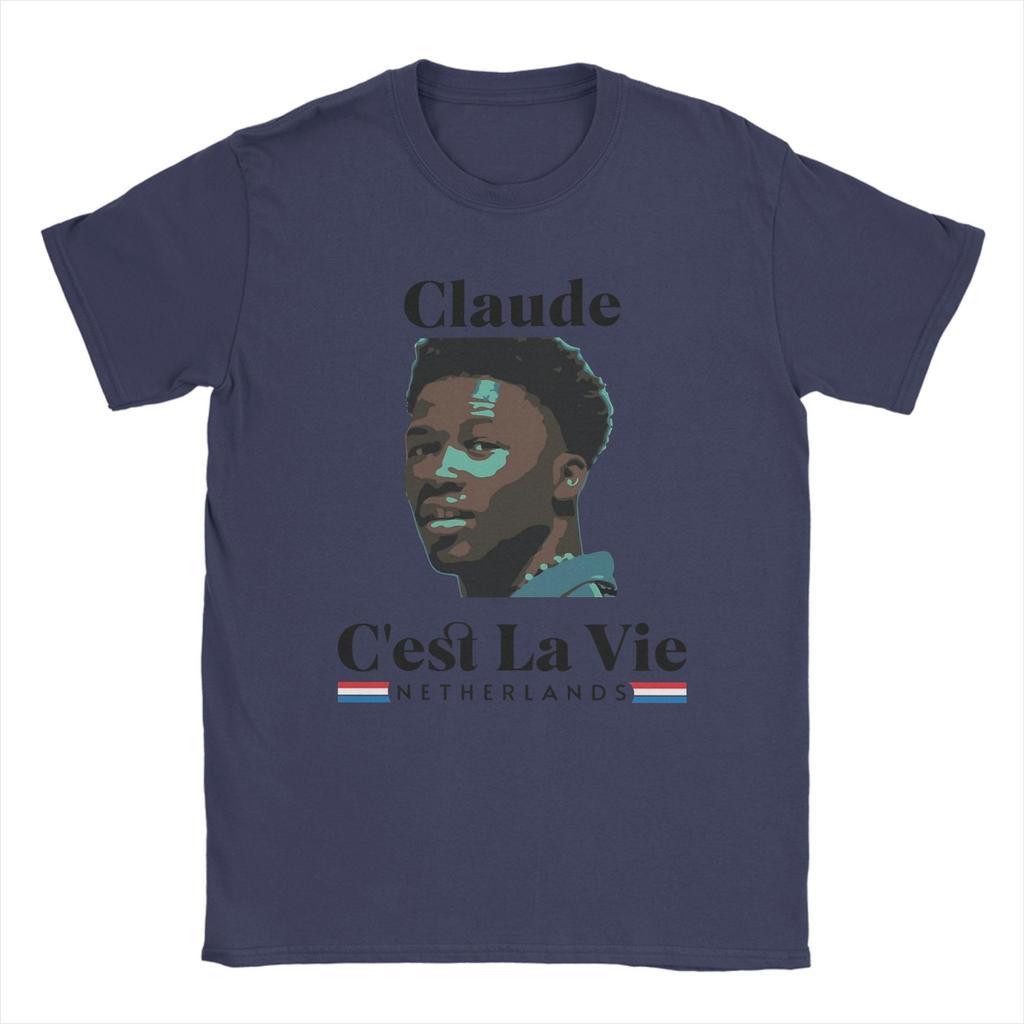 Netherlands claude eurovisions 2025 T-Shirt Men 100% Cotton Tee Shirt Round Collar Short Sleeve T Shirts Plus Size Clothing