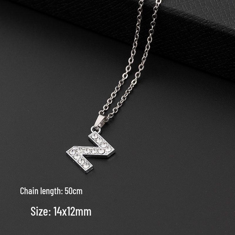 

Женское ожерелье с подвеской в виде буквы «Бриллиант» в европейском и американском стиле — ювелирные изделия из нержавеющей стали