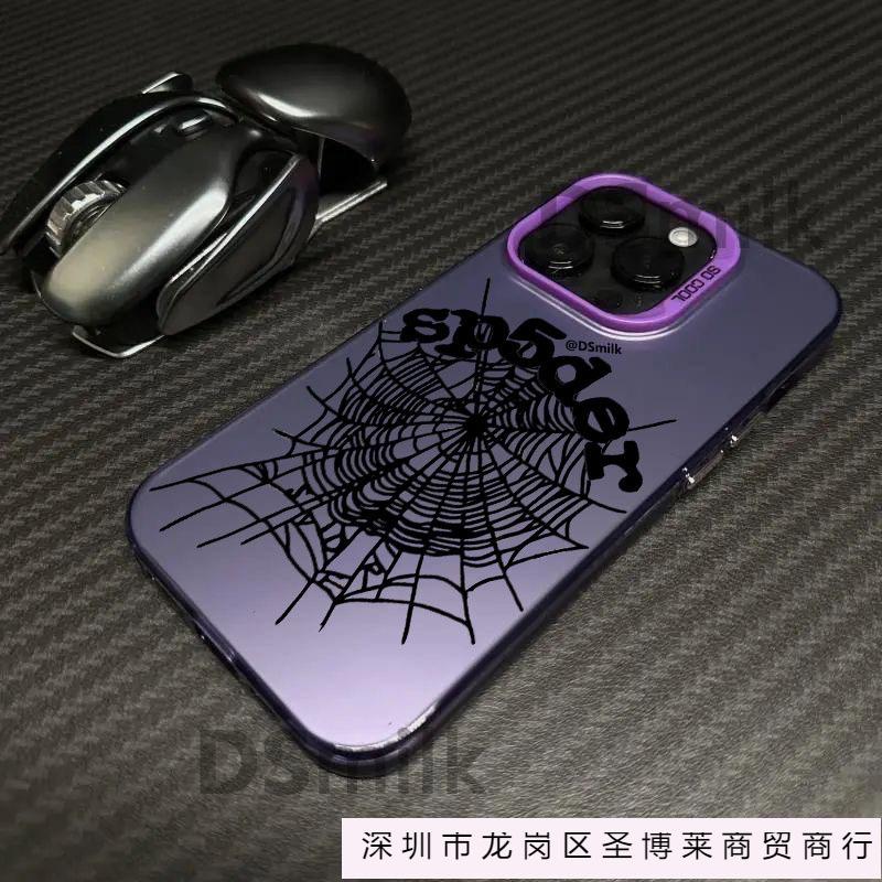 Popular spider web iPhone16Pro phone case 15/14/13 laser 12 Apple 11XsMax/p