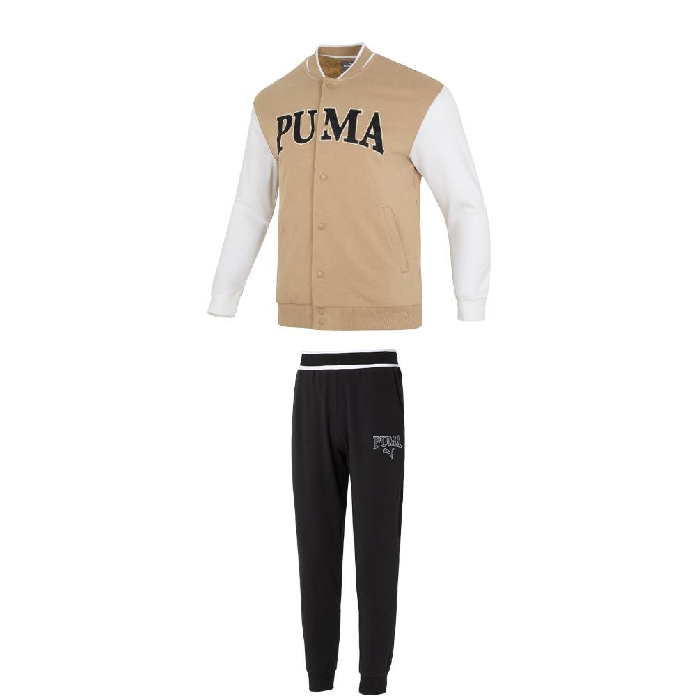 

Puma Дышащий вязаный однобортный жакет, уличные эластичные брюки с длинными штанинами, повседневный спортивный костюм, мужской костюм 681267-83+681265-01 XL