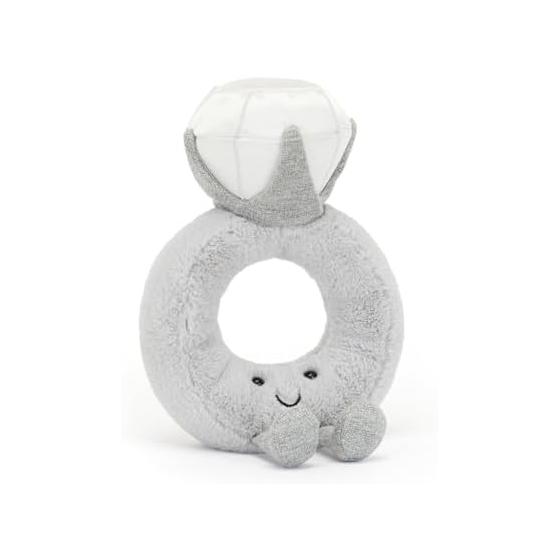 Кольцо Jellycat Amuseables Diamond Ring Plush 8 - Обручальное кольцо, мягкая игрушка - Подарок на помолвку и свадьбу