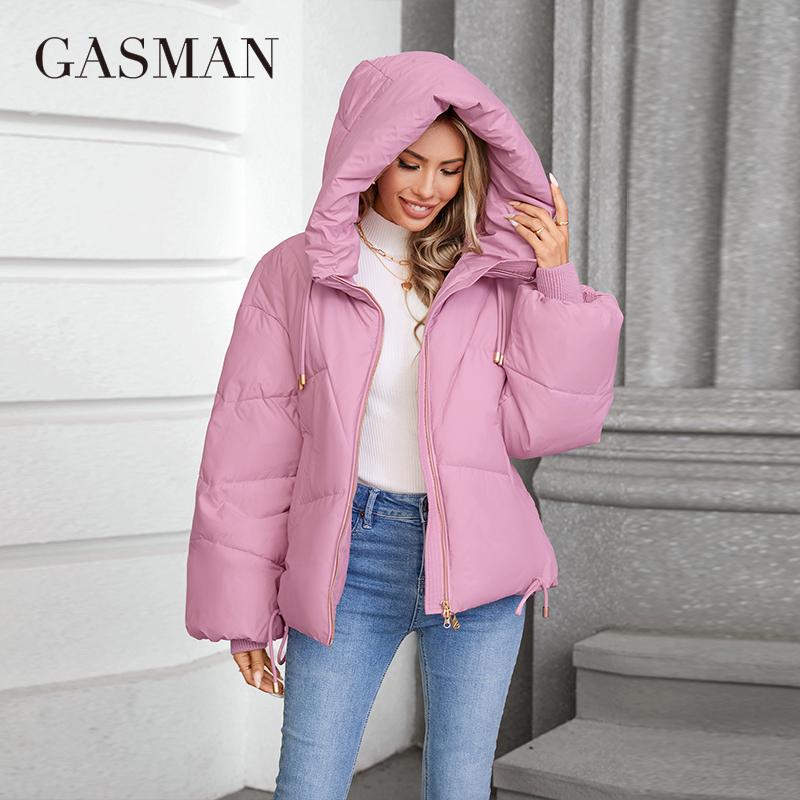 GASMAN 2024 Nové Kabáty Dámské Zimní péřová bunda Klasický design Zip Fleecová kapsa Dámské Elegantní parky 88578