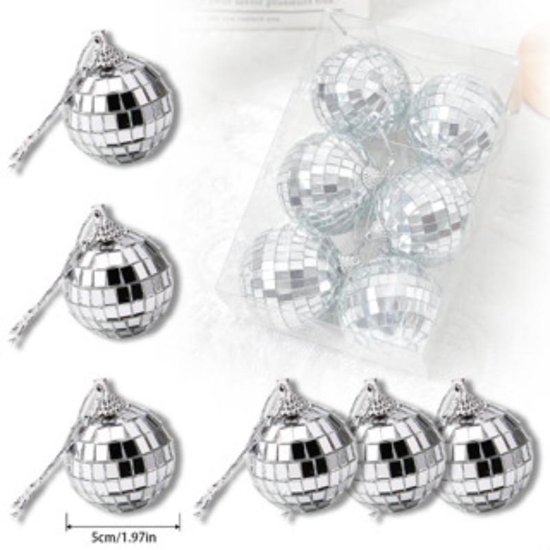 3-24Pcs Mirror Disco Ball Christmas Ball Ornament Set Xmas Tree Hanging Pendant Merry Christmas Decoration for Home New Year Gif