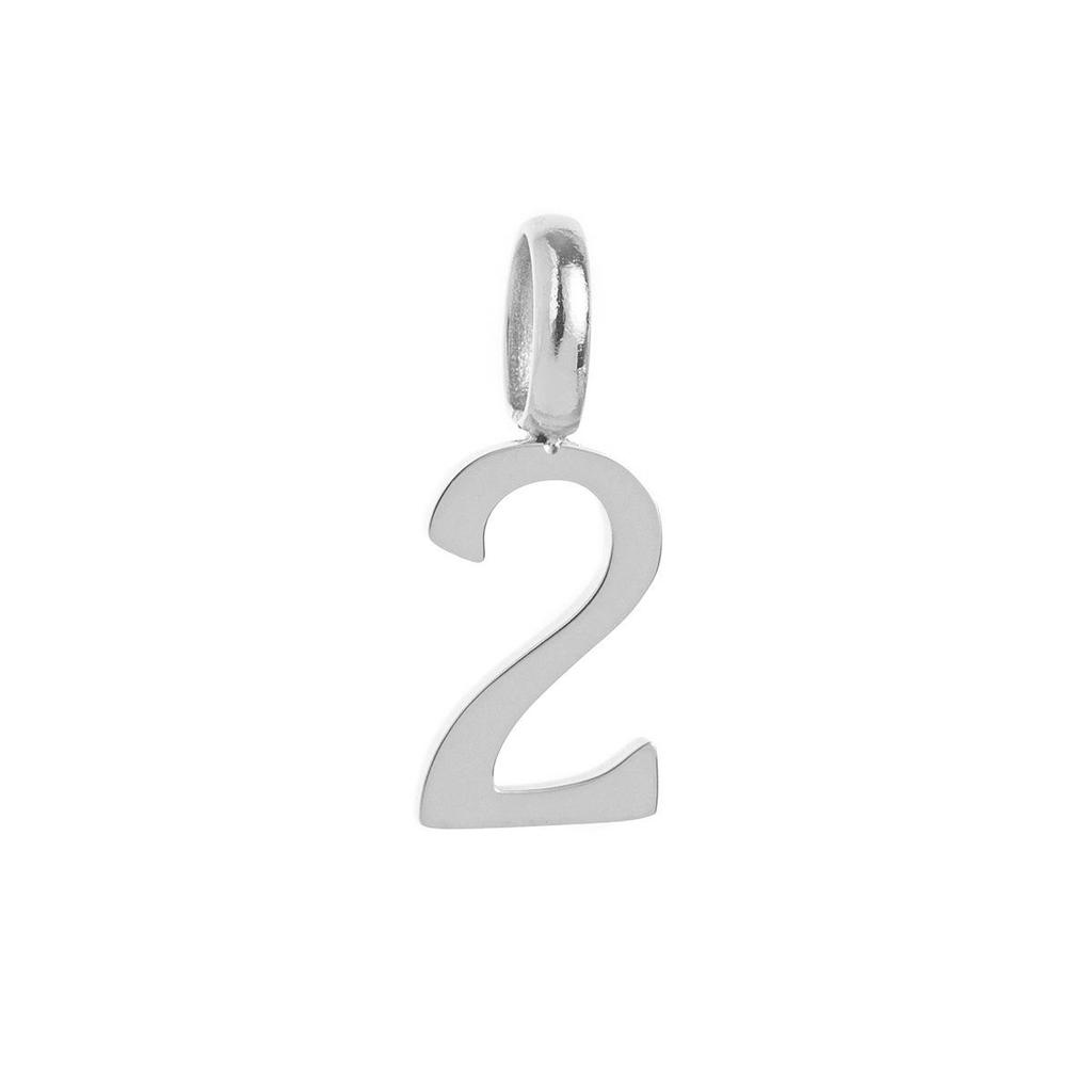 Trendy DIY 0-9 Number Pendants, 18K Gold-Plated Titanium Stainless Steel