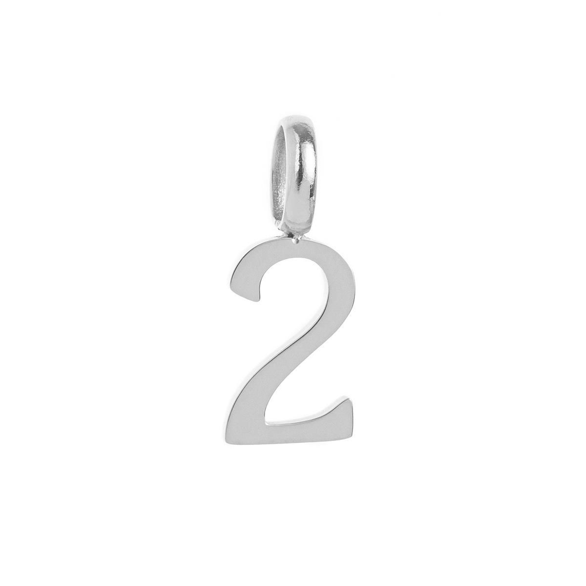Trendy DIY 0-9 Number Pendants, 18K Gold-Plated Titanium Stainless Steel