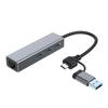 Type-C 2-in-1 USB to RJ45 Gigabit Network Card & 3.0 HUB Docking Station