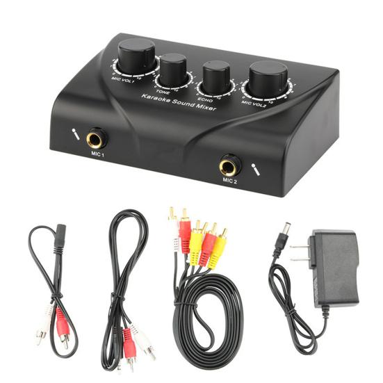 

Профессиональный портативный мини цифровой аудио звук караоке эхо микшерная система машина US Plug чёрный