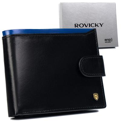 Rovicky Men's Leather Wallet with RFID Clasp