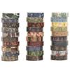 30 Rolls Vintage Washi Tape Pack Retro Basic Patterns Decorative Masking Tape for DIY Crafts Bullet Journal Supplies A3481