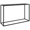 Console Table Black 120x35x75 Cm Tempered Glass
