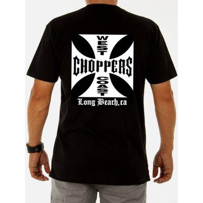 West Coast Choppers Cross Frame Tshirt Ανδρικό Hip Hop Streetwear Υπερμεγέθη μπλουζάκια Fashion Tees Ανδρικά Fleece Κοντό μανίκι